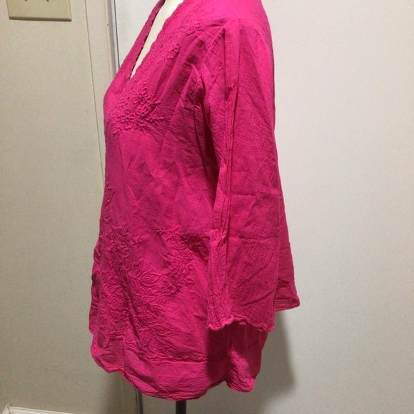 Johnny Was pink embroidered tunic top S - Picture 2 of 6